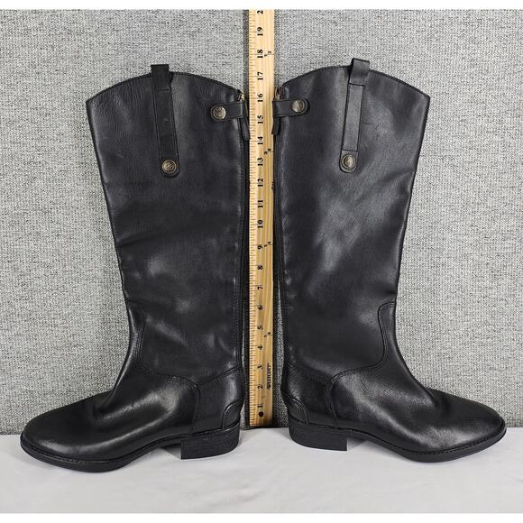 SAM EDELMON WOMENS BLACK LEATHER RIDING BOOTS PENNY 2 STYLE SIZE 6.5M - Picture 4 of 16